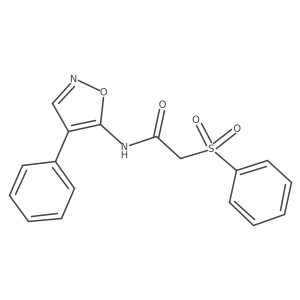 N-(4-phenylisoxazol-5-yl)-2-(phenylsulfonyl)acetamide Structure