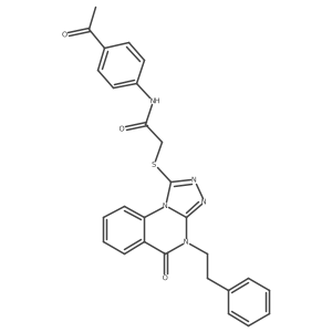 N-(4-acetylphenyl)-2-((5-oxo-4-phenethyl-4,5-dihydro-[1,2,4]triazolo[4,3-a]quinazolin-1-yl)thio)acetamide Structure