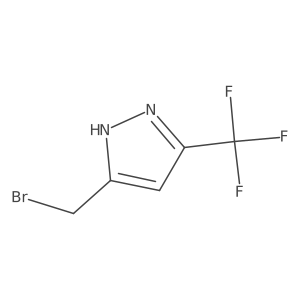3-(Bromomethyl)-5-(trifluoromethyl)-1H-pyrazole结构式