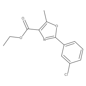 4-Oxazolecarboxylic acid, 2-(3-chlorophenyl)-5-methyl-, ethyl ester结构式