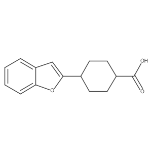 4-(Benzofuran-2-yl)cyclohexanecarboxylic acid结构式