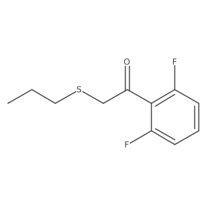 1-(2,6-Difluorophenyl)-2-(propylsulfanyl)ethan-1-one结构式