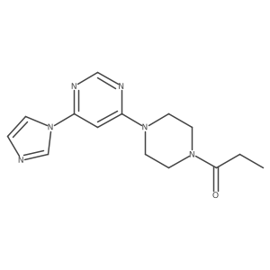 1-(4-(6-(1H-imidazol-1-yl)pyrimidin-4-yl)piperazin-1-yl)propan-1-one Structure