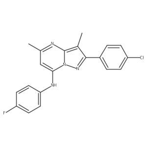 2-(4-chlorophenyl)-N-(4-fluorophenyl)-3,5-dimethylpyrazolo[1,5-a]pyrimidin-7-amine Structure