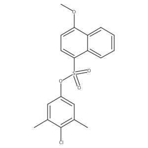 4-Chloro-3,5-dimethylphenyl 4-methoxynaphthalene-1-sulfonate结构式