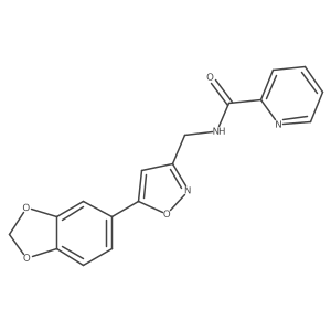 N-((5-(benzo[d][1,3]dioxol-5-yl)isoxazol-3-yl)methyl)picolinamide Structure
