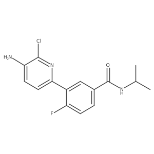 3-(5-amino-6-chloropyridin-2-yl)-4-fluoro-N-isopropylbenzamide结构式