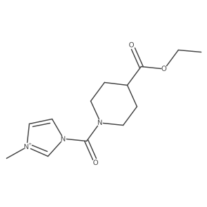 3-(4-(Ethoxycarbonyl)piperidine-1-carbonyl)-1-methyl-1H-imidazol-3-ium Structure