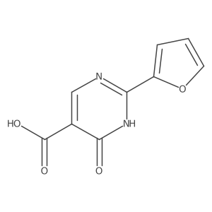 2-(Furan-2-yl)-6-oxo-1,6-dihydropyrimidine-5-carboxylic acid结构式