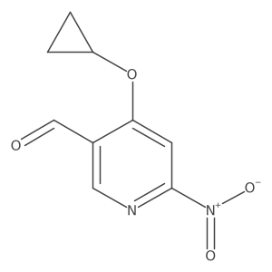4-Cyclopropoxy-6-nitronicotinaldehyde结构式