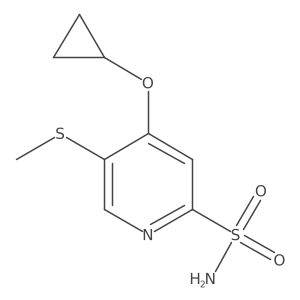 4-Cyclopropoxy-5-(methylthio)pyridine-2-sulfonamide结构式