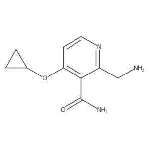 2-(Aminomethyl)-4-cyclopropoxynicotinamide结构式