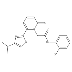 N-(2-chlorophenyl)-2-(6-(3-isopropyl-1,2,4-oxadiazol-5-yl)-2-oxopyridin-1(2H)-yl)acetamide结构式