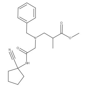 Methyl 3-[benzyl-[2-[(1-cyanocyclopentyl)amino]-2-oxoethyl]amino]-2-methylpropanoate Structure