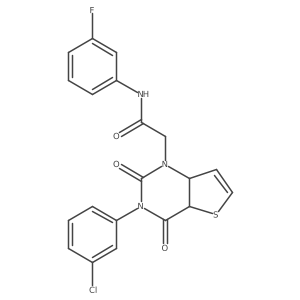 2-[3-(3-chlorophenyl)-2,4-dioxo-1H,2H,3H,4H-thieno[3,2-d]pyrimidin-1-yl]-N-(3-fluorophenyl)acetamide Structure