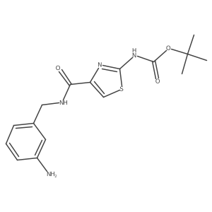 Tert-butyl (4-((3-aminobenzyl)carbamoyl)thiazol-2-yl)carbamate Structure
