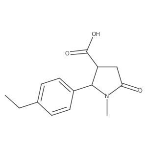 2-(4-Ethylphenyl)-1-methyl-5-oxopyrrolidine-3-carboxylic acid结构式
