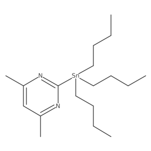 4,6-Dimethyl-2-(tributylstannyl)pyrimidine结构式