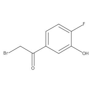 2-Bromo-1-(4-fluoro-3-hydroxyphenyl)ethan-1-one结构式