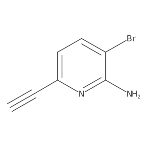 2-Pyridinamine, 3-bromo-6-ethynyl- Structure
