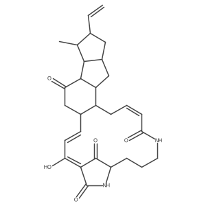 (3E,5S,8R,9S,10S,11R,13R,15R,16S,18Z)-11-ethenyl-2-hydroxy-10-methyl-21,26-diazapentacyclo[23.2.1.05,16.08,15.09,13]octacosa-1,3,18-triene-7,20,27,28-tetrone Structure