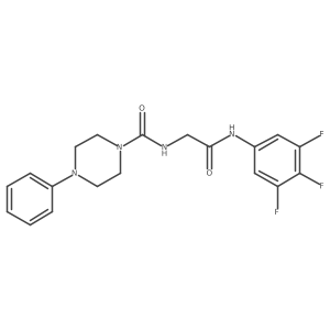 N-{2-oxo-2-[(3,4,5-trifluorophenyl)amino]ethyl}-4-phenylpiperazine-1-carboxamide结构式
