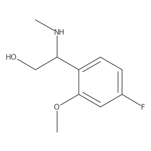 (R)-2-(4-Fluoro-2-methoxyphenyl)-2-(methylamino)ethan-1-ol结构式