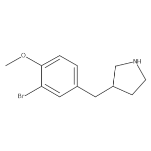 3-[(3-Bromo-4-methoxyphenyl)methyl]pyrrolidine结构式