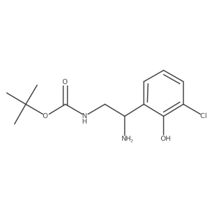 tert-butyl N-[2-amino-2-(3-chloro-2-hydroxyphenyl)ethyl]carbamate Structure