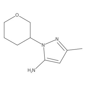 3-Methyl-1-(tetrahydro-2H-pyran-3-YL)-1H-pyrazol-5-amine结构式