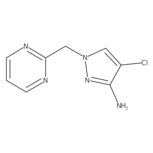 4-Chloro-1-[(pyrimidin-2-yl)methyl]-1H-pyrazol-3-amine结构式
