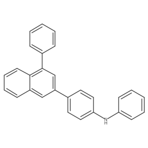 Benzenamine, N-phenyl-4-(4-phenyl-2-naphthalenyl)- Structure