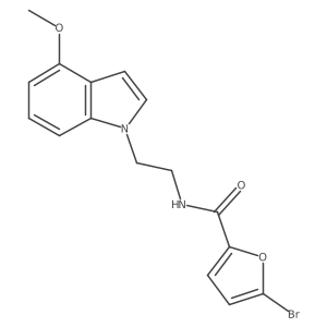 5-bromo-N-[2-(4-methoxy-1H-indol-1-yl)ethyl]-2-furamide Structure