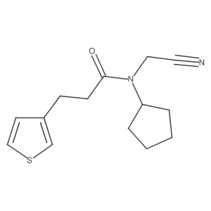 N-(cyanomethyl)-N-cyclopentyl-3-(thiophen-3-yl)propanamide Structure