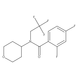 2,4-difluoro-N-(tetrahydro-2H-pyran-4-yl)-N-(2,2,2-trifluoroethyl)benzamide Structure