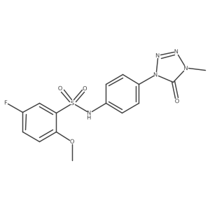 5-fluoro-2-methoxy-N-(4-(4-methyl-5-oxo-4,5-dihydro-1H-tetrazol-1-yl)phenyl)benzenesulfonamide Structure
