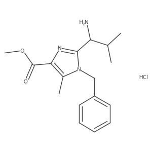 methyl 2-[(1S)-1-amino-2-methylpropyl]-1-benzyl-5-methyl-1H-imidazole-4-carboxylate hydrochloride (1:1) Structure