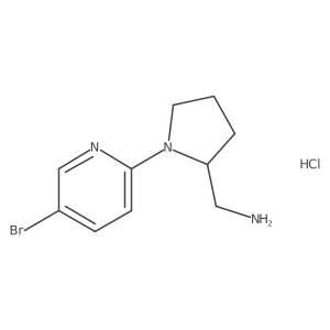(1-(5-Bromopyridin-2-yl)pyrrolidin-2-yl)methanamine hydrochloride Structure