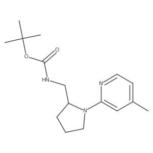 Tert-butyl ((1-(4-methylpyridin-2-yl)pyrrolidin-2-yl)methyl)carbamate结构式