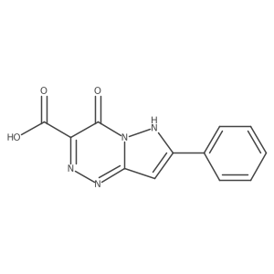 4-Oxo-7-phenyl-1,4-dihydropyrazolo[5,1-c][1,2,4]triazine-3-carboxylic acid结构式