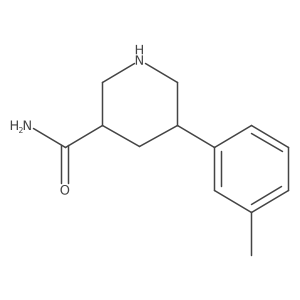 5-(3-Methylphenyl)piperidine-3-carboxamide结构式