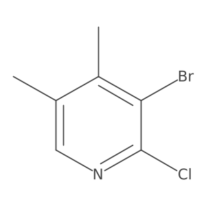 3-Bromo-2-chloro-4,5-dimethylpyridine结构式