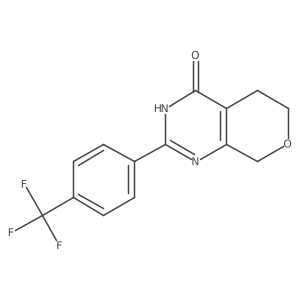 2-(4-(Trifluoromethyl)phenyl)-5,6-dihydro-3H-pyrano[3,4-D]pyrimidin-4(8H)-one Structure