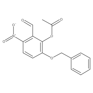 Acetic acid 6-(benzyloxy)-2-formyl-3-nitrophenyl ester Structure