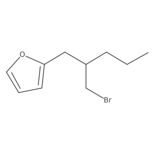 2-(2-(Bromomethyl)pentyl)furan结构式