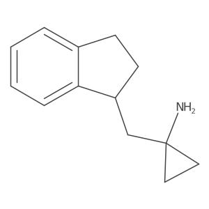 1-[(2,3-dihydro-1H-inden-1-yl)methyl]cyclopropan-1-amine结构式