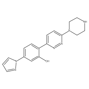 2-(6-Piperazin-1-yl-pyridazin-3-yl)-5-pyrazol-1-yl-phenol Structure