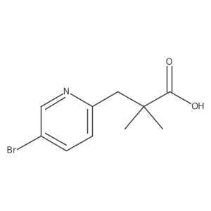 3-(5-Bromopyridin-2-yl)-2,2-dimethylpropanoic acid结构式
