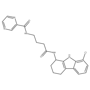 N-(4-((8-chloro-2,3,4,9-tetrahydro-1H-carbazol-1-yl)amino)-4-oxobutyl)pyrazine-2-carboxamide Structure