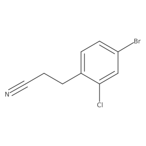 3-(4-Bromo-2-chlorophenyl)propanenitrile结构式